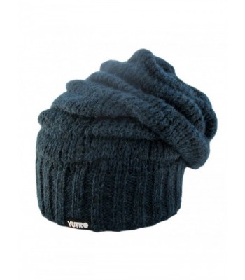 YUTRO Fashion Women's Girl's Winter Slouchy Fleece Lined Wool Ski Beanie Skully Hat 10 COLORS - Navy Blue - C912NA9AL8T