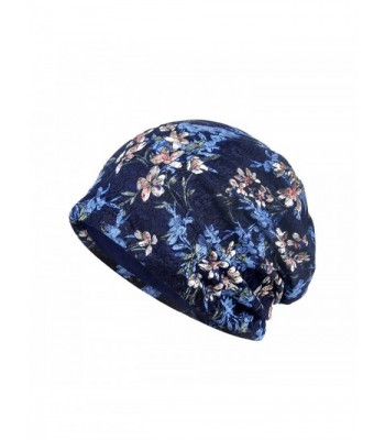 SOTGUS Women's Satin Lined Cap Casual and Sleep Beanie - Blue - C4185IE8I0X