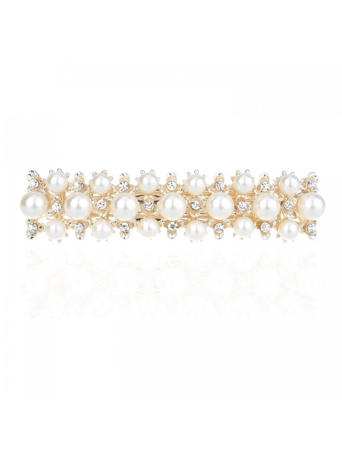 IPINK Rhinestone Crystal Hair Clip Pearl Barrette Hair Accessories - Style 1 - C611W1F9T3D