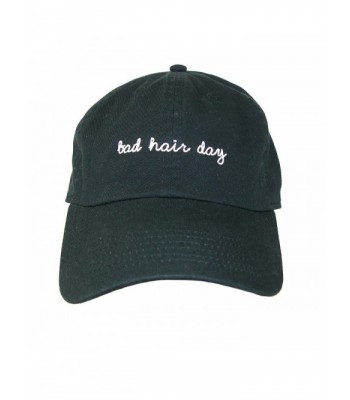 David & Young Bad Hair Day Embroidered Cotton Baseball Cap - Black - CO17Z5CCYD7