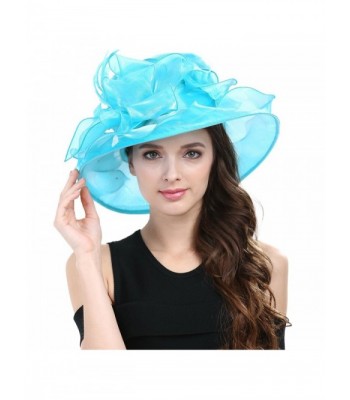 Janey&Rubbins Women's Kentucky Derby Tea Party Church Fascinator Lace Hats S1502 - Cyan - CH126XOLHY1