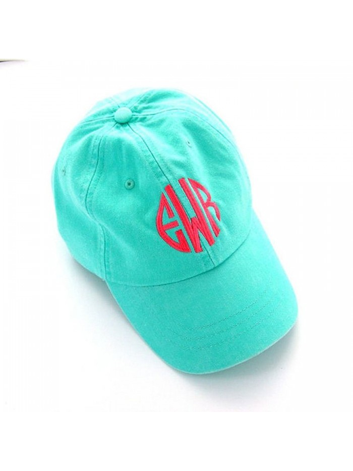 Mary's Monograms Woman's Monogrammed Mint Green Baseball Cap - CE12NA86SE0