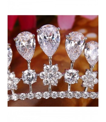 EVER FAITH Silver Tone Zirconia Princess in Women's Headbands in Women's Hats & Caps