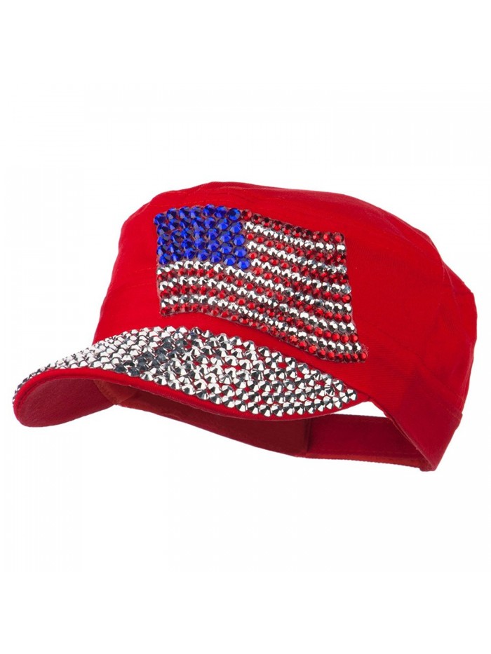 American Flag Stones Military Cap - Red - CT11P5HIFON