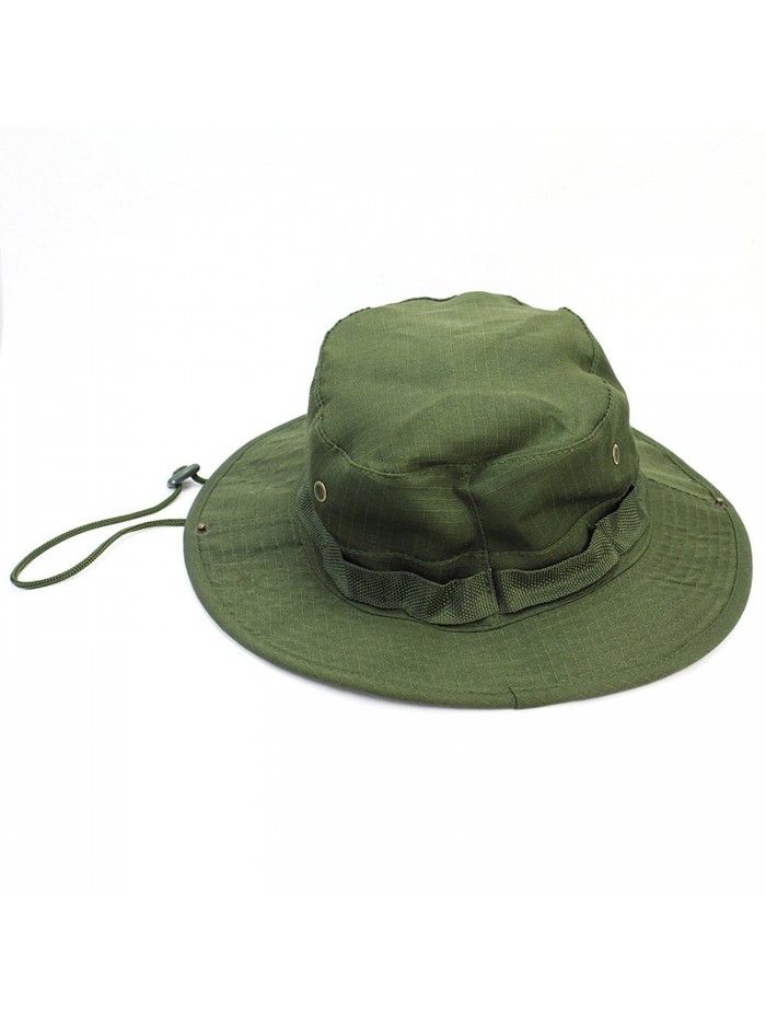 Fashion Vintage Combat Boonie Bush Jungle Woodland Sun Hat Cap Hiking Fishing Olive - CS11R6TEC9Z