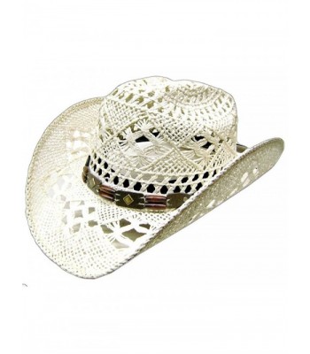 Modestone Women's Cool Summery Straw Hat White - CW127O0MKQ7