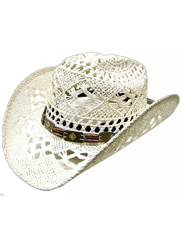 Modestone Women's Cool Summery Straw Hat White - CW127O0MKQ7