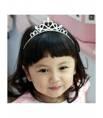 Children Rhinestone Heart Headband Crown Tiara Baby Princess Crown Customized - CM11O0YF9WX