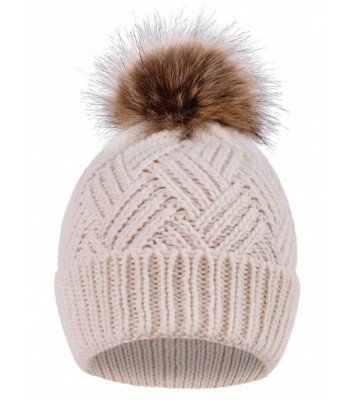 Livingston Diamond Pompom Winter Beanie