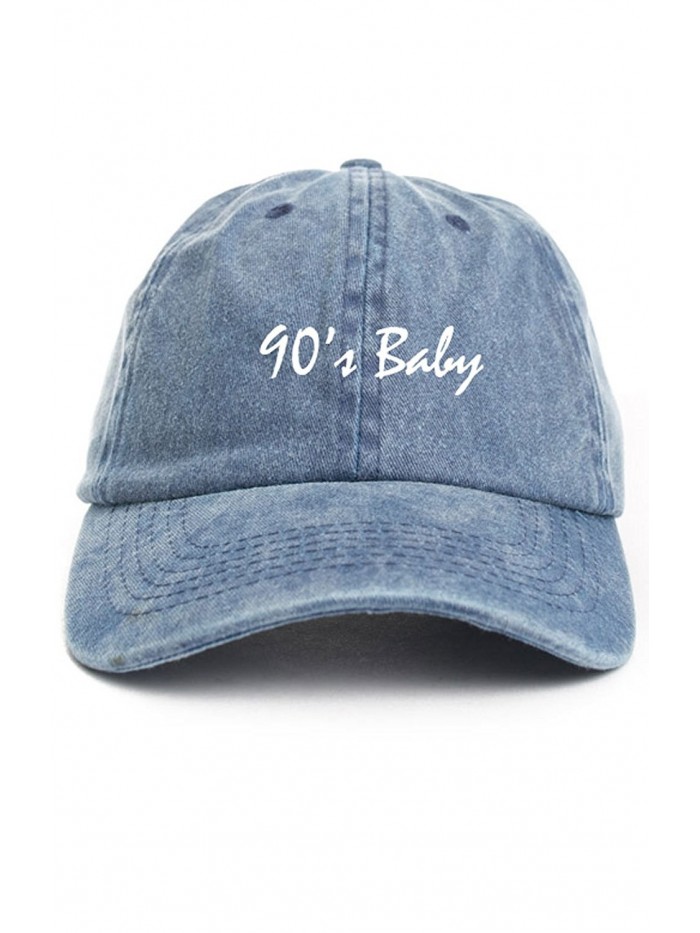 90's Baby Dad Hat Baseball Cap Unstructured Nineties New - Denim - CT17AAK47EE