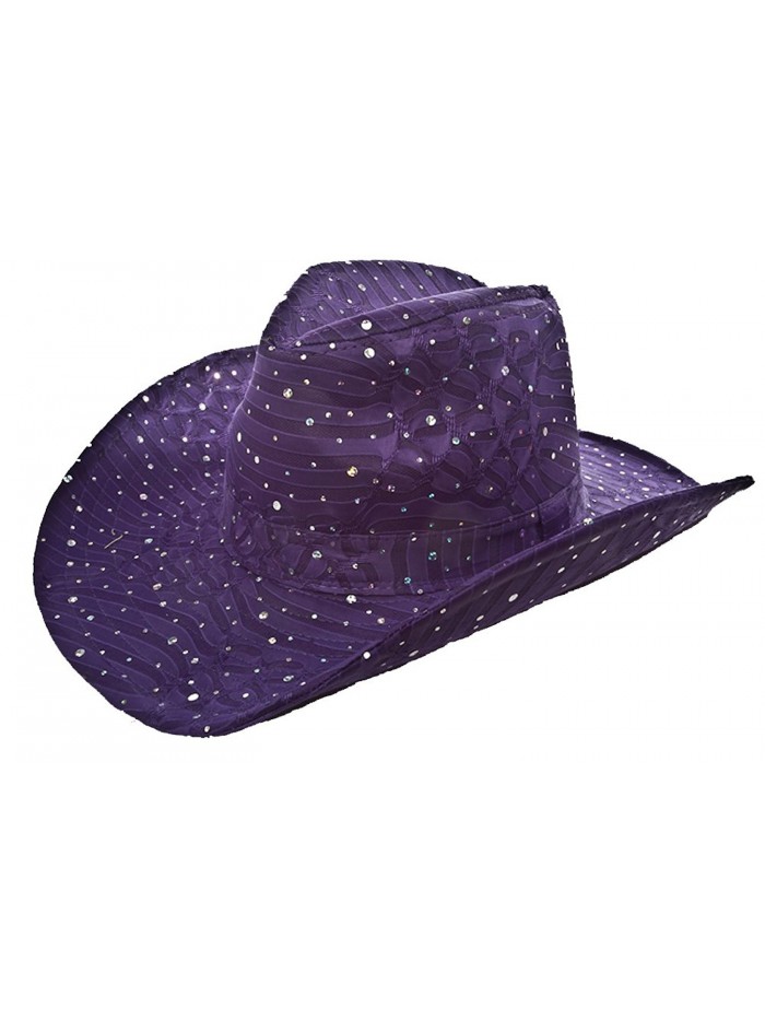 Sparkle Glitter Western / Purple / Red Hat Lady Society - CI112RT8A7N