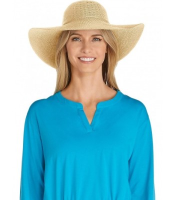 Coolibar UPF 50+ Women's Packable Wide Brim Hat - Sun Protective (One Size- Natural) - CS12NAGKEE4