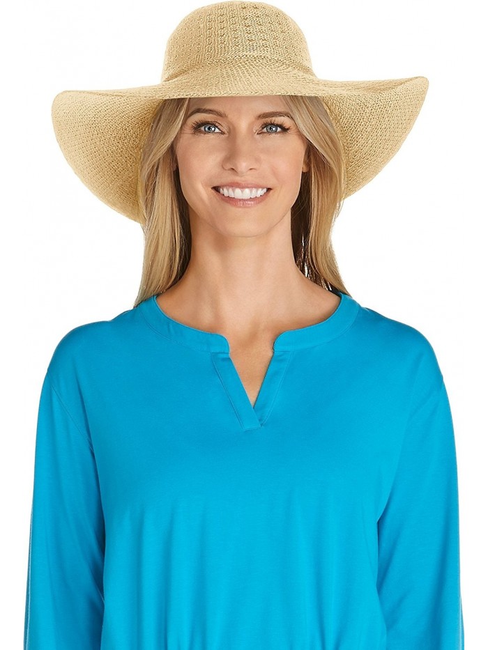 Coolibar UPF 50+ Women's Packable Wide Brim Hat - Sun Protective (One Size- Natural) - CS12NAGKEE4