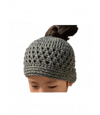 Tinacrochetstudio? Crochet Messy Bun Hats Ponytail Beanie ( Teen and Adult- Gray) - CJ12O8JKZ5U