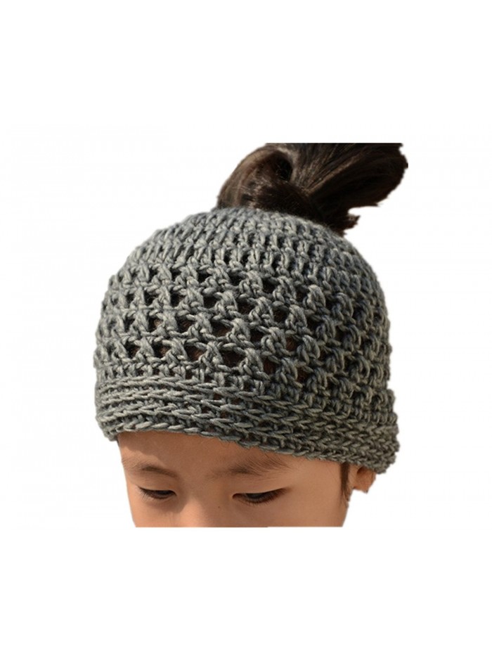 Tinacrochetstudio? Crochet Messy Bun Hats Ponytail Beanie ( Teen and Adult- Gray) - CJ12O8JKZ5U