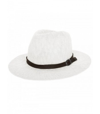 Aerusi Coral Jones Women&AEligs Floppy Straw Hat Fedora - White - CP126BIVUCD