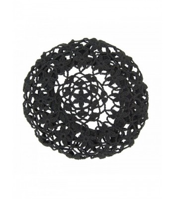 Bestknit Women's Light Beret Crochet Knitted Style for Spring Summer Fall Black - CH11AS00MRT