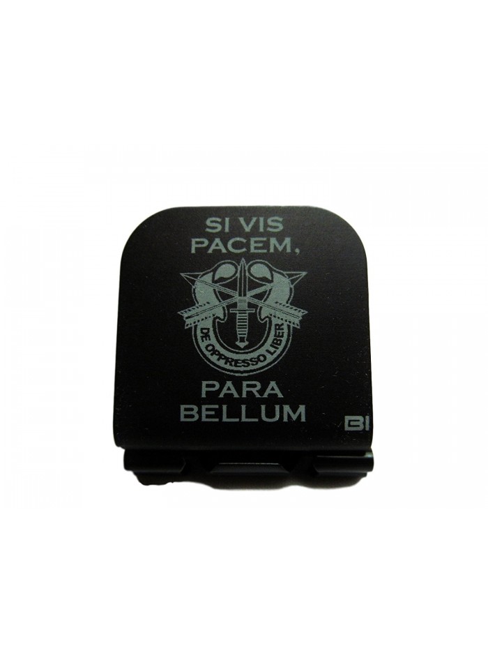 Si Vis Pacem Para Bellum With SF Crest Laser Etched Hat Clip Black - C5128O41487