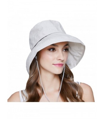 OLEWELL Women's Floppy Foldable UPF 50+ Hat-Summer Sun Beach-Wide Brim Cap - Off-White - CL182H8ULW6