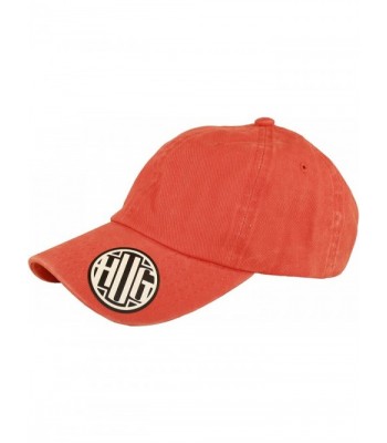 Premium Plain Cotton Cap Vintage Heavy Washed Dad Hat Adjustable PU LeatherStrap - Orange - CG1880O34HZ