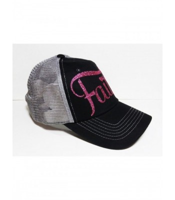 Glitter Faith Trucker Fashion Letters