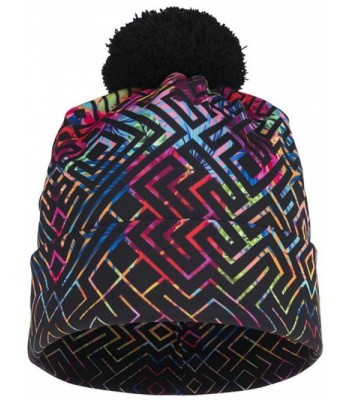 Ababalaya Unisex 3D Print Skullies & Beanies with Pompon - Labyrinth - CX12N85YBM1