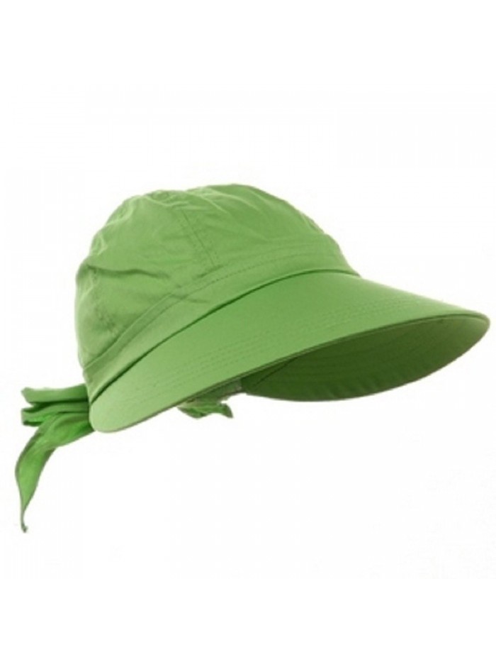 Lime Green Wide Brim Peak Gardening Sun Hat - CW11K9V2BI1