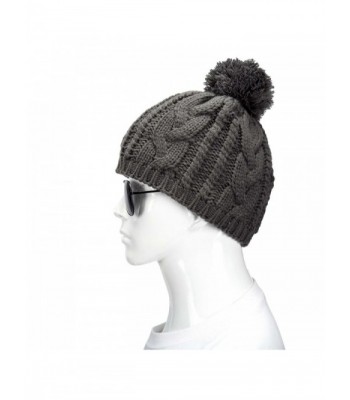 Nine City Knitted Beanie Pom in Women's Skullies & Beanies