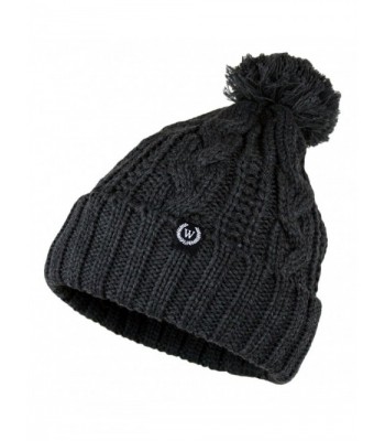 Wonderful Fashion Trendy Winter Warm Soft Beanie Cable Knitted Hat Cap for Women - Charcoal - C61256HCXW1