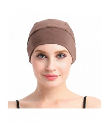Comfy Cancer Hat Hair Loss Turbans Sleep Cap Night Beanie - Brown - C617Z40RGK5