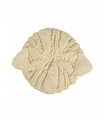 Persun Womens Beige Thick Beanie in Women's Skullies & Beanies