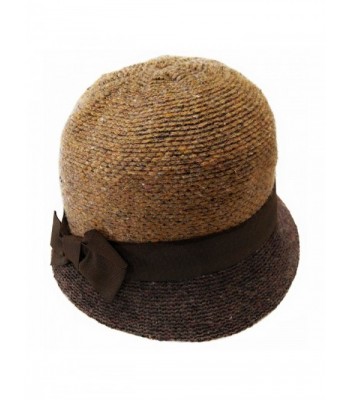 Winter Cloche Women Camel Twenties in Women's Fedoras