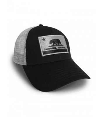 California Flag Black and Grey Baseball Cap Hat Snapback - CZ12NVI7AQO