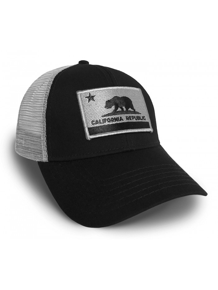 California Flag Black and Grey Baseball Cap Hat Snapback - CZ12NVI7AQO