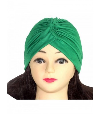 Qingfan Women Solid Pre Tied Yoga Cancer Chemo Hat Beanie Turban Stretch Head Wrap Cap - M - C7185W03584