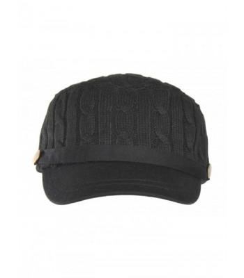 Black Cable Newsboy Cadet Visor