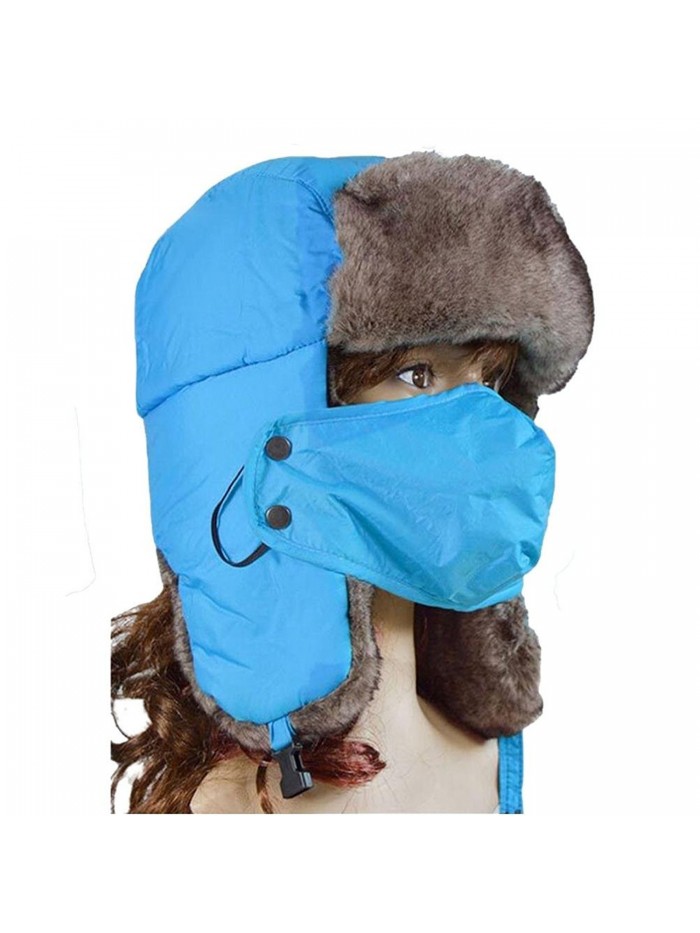 Binmer(TM)Unisex Russian Style Winter Ear Flap Hat Waterproof Thicken Warm Snow Cap - Blue - C2129KVXDT1