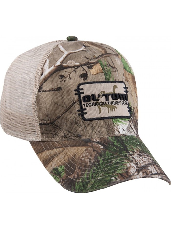 Ol' Tom Square Logo Mesh Back Cap Realtree Xtra Green - C311JN4Q7YJ