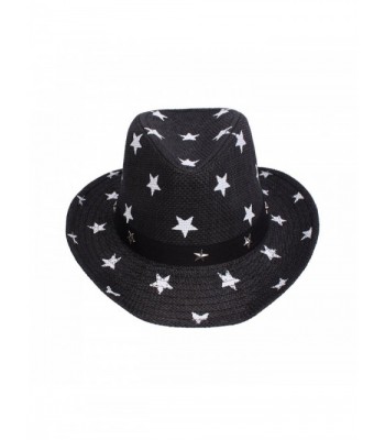 Western Style Shapeable Cowboy Hat - Usa- Patriotic Stars Black - CT12I6R8OIP