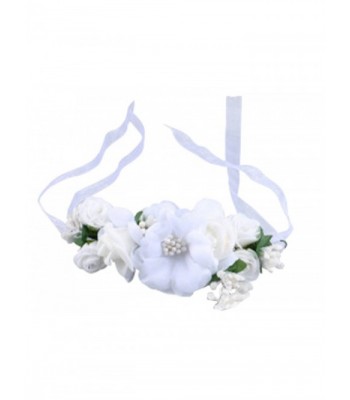 Coxeer Flower Wedding Headband Garland in Women's Headbands in Women's Hats & Caps