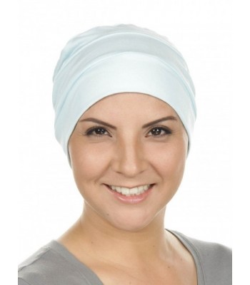 Chemo Cap Womens Soft Cotton Knit Beanie Sleep Turban Hat Headwear For Cancer - 26- Light Blue (Cotton Knit) - CC12N9OXSMF