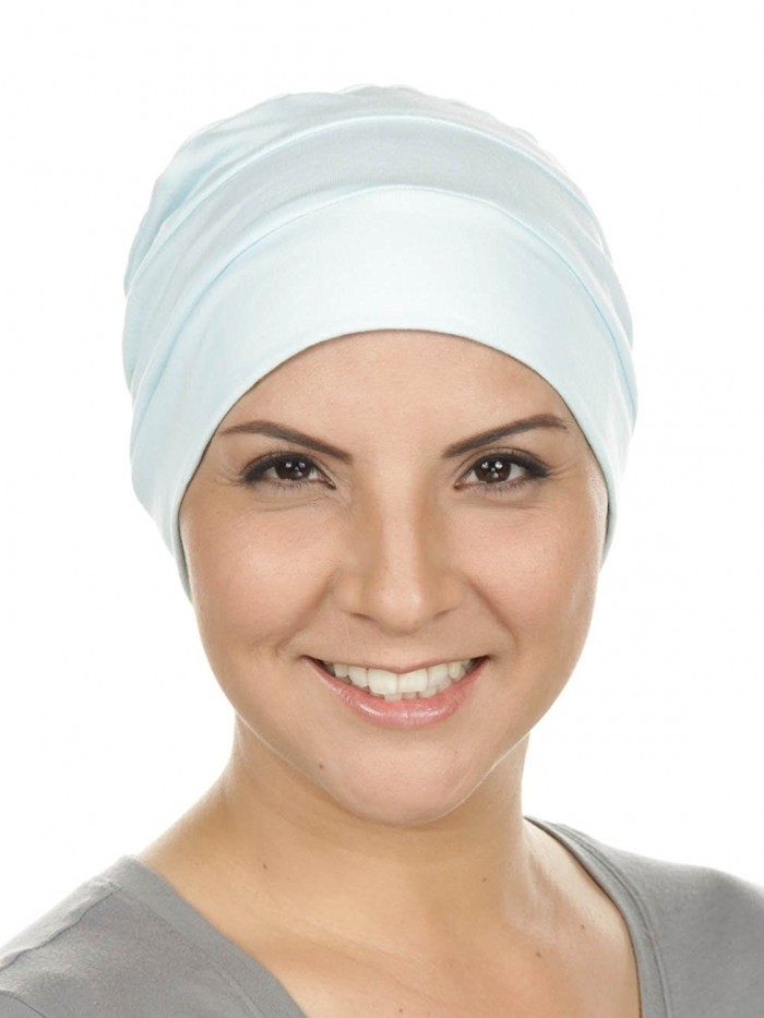 Chemo Cap Womens Soft Cotton Knit Beanie Sleep Turban Hat Headwear For Cancer - 26- Light Blue (Cotton Knit) - CC12N9OXSMF