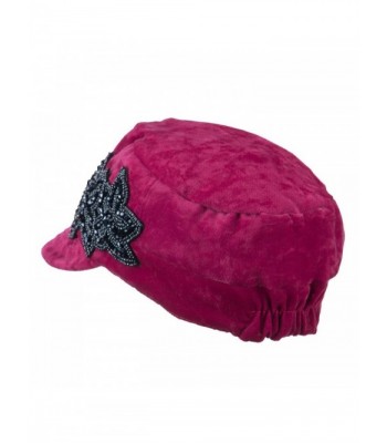 Velvet Military Cap Beaded Starfish