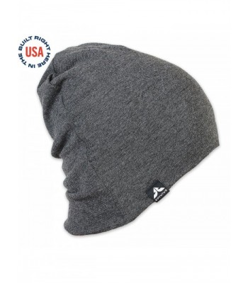 Epivive Men & Women Slouchy Knit Beanie Hat Made in the USA - Dark Grey - CU12MZYW8IL