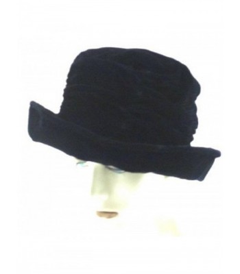 Velvet Gathered Crown Crusher Hat - CZ119DFQ239
