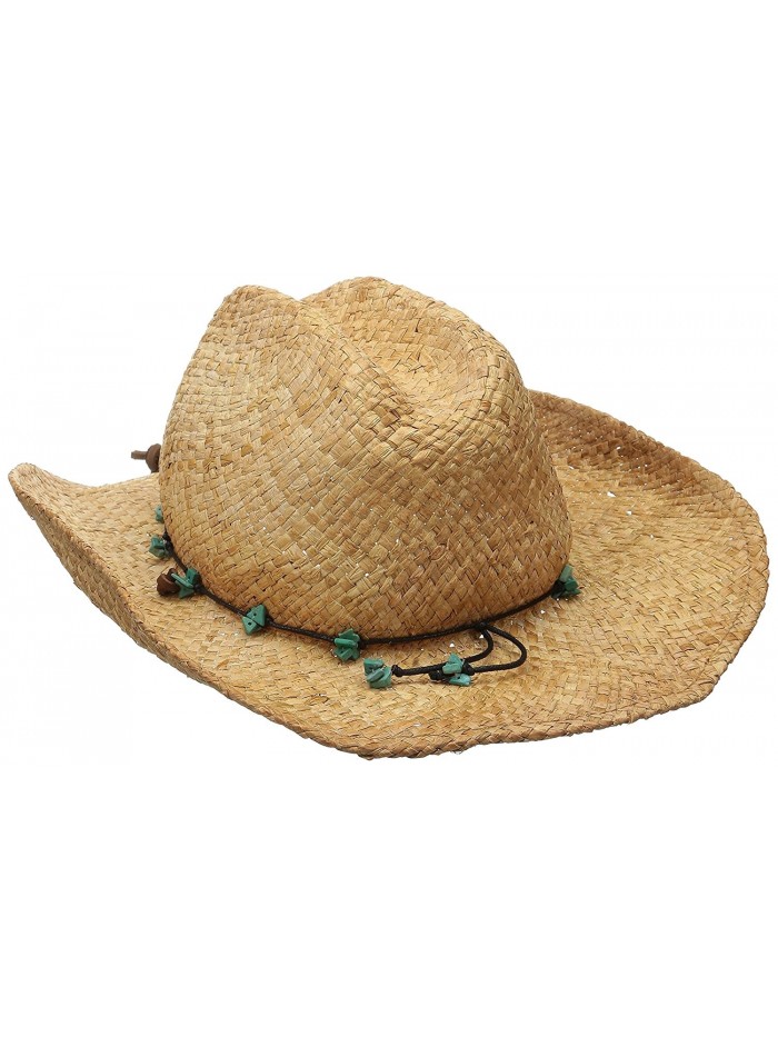 Scala Women's Straw Cowboy Hat - Tea - CD115VMIW3B