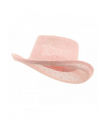 New Gambler Straw Hats - Pink - CB111GHZYFJ