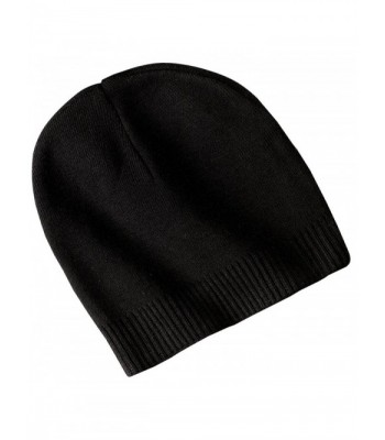 Port Authority Men's 100% Cotton Beanie - Black - C211NGRQV63