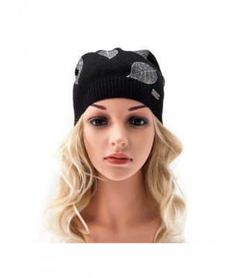 LADYBRO Slouchy Beanie Winter Black Silver