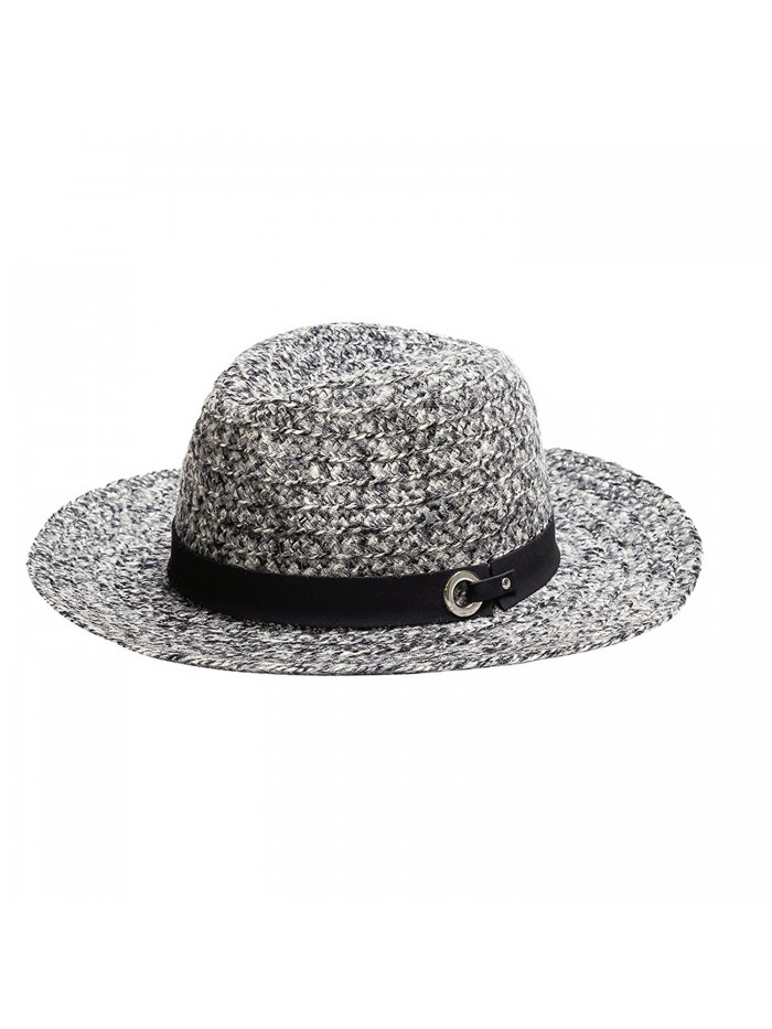 YUUVE Women's Wool Felt Wide Brim Fedora Hat Strap Caps Winter Panama Hat - Grey - CS186L5TC0Z